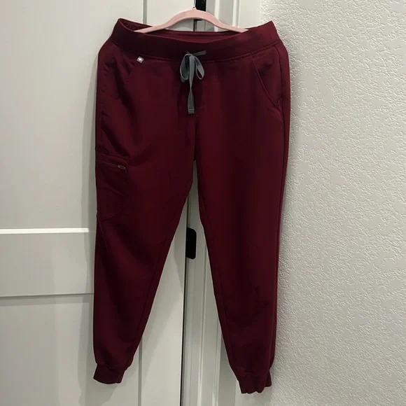 FIGS Women's Burgundy Zamora™ - Jogger Scrub Pants - M / Burgundy - Picture 7 of 7